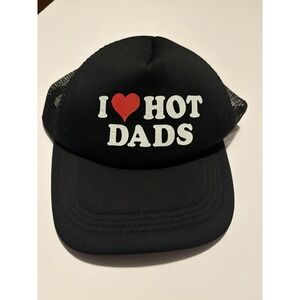 I ❤️ Hot Dads Snapback Trucker Hat Cap For The Girls Or Gays - Bear - Daddy